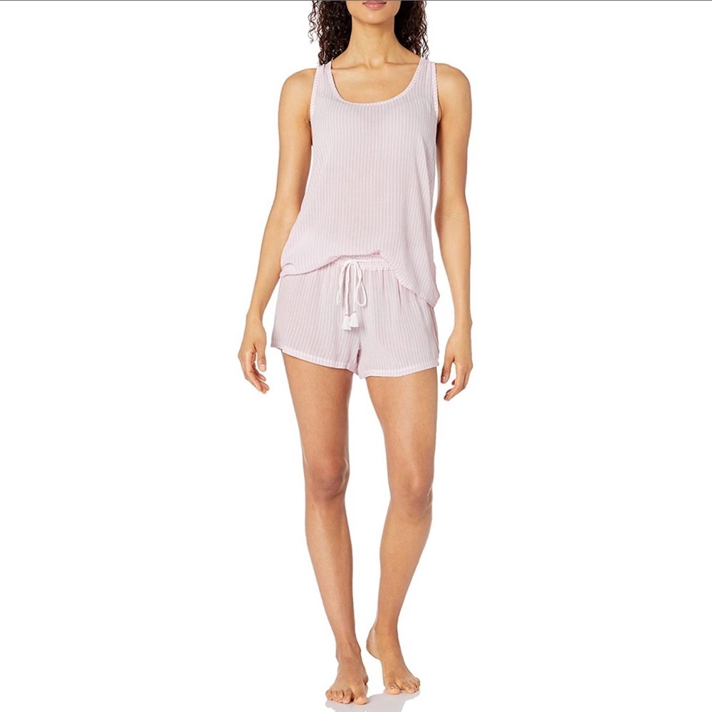 Mae Women's Standard Racerback Tank & Shorts W/Decorative Stitching & Tassel XL